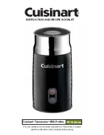 Cuisinart Tazzaccino Instruction And Recipe Booklet preview
