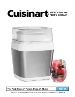 Предварительный просмотр 1 страницы Cuisinart The Fruit Scoop ICE-31 Instruction And Recipe Booklet