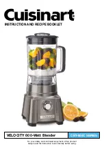 Cuisinart VELOCITY CBT-600C Series Instruction And Recipe Booklet предпросмотр