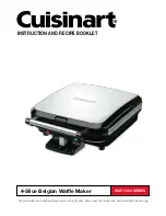 Cuisinart WAF-150C SERIES Instruction And Recipe Booklet preview