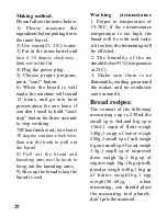 Preview for 30 page of Cuizimate RBSBREADMAKER Instruction Manual