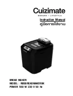 Cuizimate RBSBREADMAKERBK Instruction Manual предпросмотр