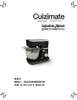 Cuizimate RBSFOODMIXERPRO Instruction Manual предпросмотр