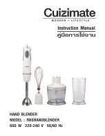 Cuizimate RBSHANDBLENDER Instruction Manual предпросмотр