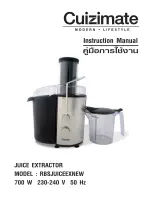 Предварительный просмотр 1 страницы Cuizimate RBSJUICEEXNEW Instruction Manual