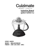 Preview for 1 page of Cuizimate RBSJUICERNOIR Instruction Manual