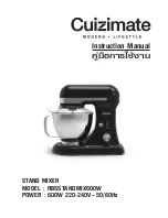 Cuizimate RBSSTANDMIX600W Instruction Manual предпросмотр