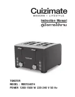 Preview for 1 page of Cuizimate RBSTOAST4 Instruction Manual