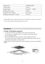 Предварительный просмотр 23 страницы Culina UBINDECO60PF Instruction Manual / Installation Manual