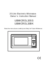 Culina UBMICROL20BK Instruction Manual предпросмотр