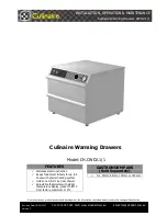 Preview for 1 page of Culinaire CH.CWD2.1/1 Installation & Operation Manual