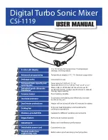 Предварительный просмотр 1 страницы Culinary Sonic Instruments CSI-1119 User Manual