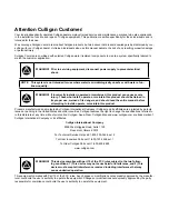 Preview for 2 page of Culligan 12-WL2200-CUL Installation, Operation And Servicing Instructions