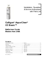 Предварительный просмотр 3 страницы Culligan Aqua-Cleer CC Basic Installation & Operation Manual