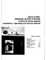 Предварительный просмотр 3 страницы Culligan Aqua-Cleer H-53 Series Installation, Operating And Service Manual