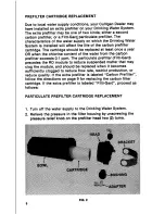 Preview for 8 page of Culligan Aqua-Cleer H-82 WT Use And Care Manual