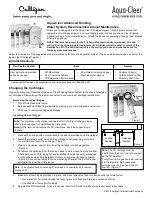 Culligan Aqua-Cleer Maintenance Instruction preview