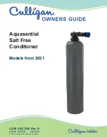 Preview for 1 page of Culligan Aquasential Salt Free Conditioner 14x65 Light Commercial Owner'S Manual