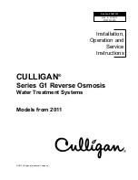 Culligan G1 Series Installation, Operation And Service Instructions preview