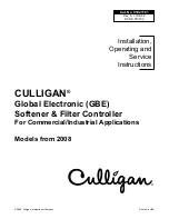 Предварительный просмотр 1 страницы Culligan GBE Installation, Operating And Service Instructions