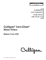 Culligan Iron-Cleer Installation And Operation Instructions With Parts List предпросмотр