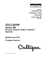 Предварительный просмотр 1 страницы Culligan M2 Series Installation, Operation And Service Instructions