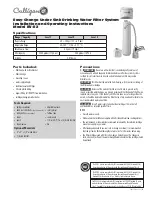 Culligan RV-EZ Installation And Operating Instructions Manual preview