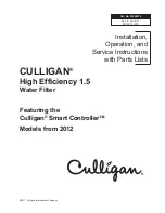 Предварительный просмотр 1 страницы Culligan Smart Controller HE CF 12 Installation, Operation, And Service Instructions With Parts Lists