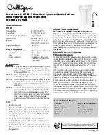 Culligan SY-2650 Installation And Operating Instruction Manual preview