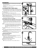 Preview for 2 page of Culligan SY-2650 Installation And Operating Instruction Manual