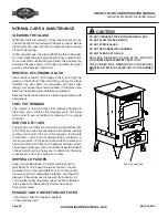 Cumberland Stove Works MF3600G Installation And Operation Manual preview