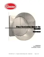 Предварительный просмотр 1 страницы Cumberland Mega-Flow External Damper Series Owner'S Manual