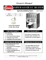 Cumberland SUPER-SAVER XL HH-SS-225-XL Owner'S Manual предпросмотр