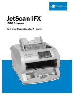 Предварительный просмотр 1 страницы CUMMINS ALLISON JetScan iFX i100 Operating Instructions Manual