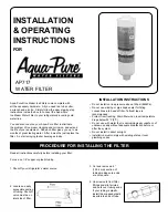 Cuno Aqua-Pure AP717 Installation And Operating Instructions предпросмотр