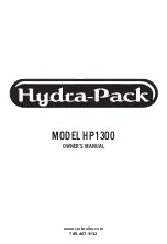 Curb Roller Manufacturing Hydra-Pack HP1300 Owner'S Manual preview