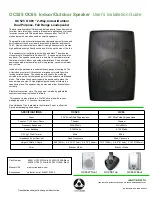 Current Audio OC525W User'S Installation Manual preview