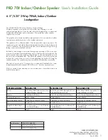 Preview for 1 page of Current Audio PRO 70V Series User'S Installation Manual