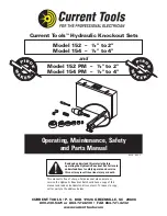 Current Tools 152 Operating, Maintenance, Safety And Parts Manual preview