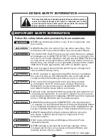 Preview for 3 page of Current Tools 152 Operating, Maintenance, Safety And Parts Manual