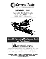 Preview for 1 page of Current Tools 254 Assembly Operation Maintenance Manual