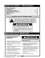 Предварительный просмотр 2 страницы Current Tools 280 Assembly, Operating, Safety And Parts Manual