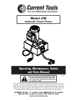 Current Tools 292 Operating, Maintenance, Safety And Parts Manual preview