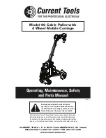 Current Tools 66 Cable Puller Operating, Maintenance, Safety And Parts Manual предпросмотр