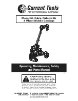 Preview for 1 page of Current Tools 66 Operating, Maintenance, Safety And Parts Manual