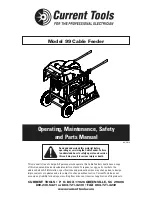 Preview for 1 page of Current Tools 99 Operating, Maintenance, Safety And Parts Manual