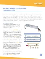 Preview for 1 page of Current WA100-PM Installation Instructions Manual