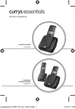 Предварительный просмотр 1 страницы Currys Essentials C11DECT10 Instruction Manual