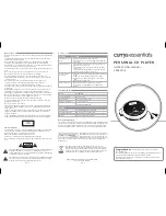 Preview for 1 page of Currys Essentials CPERCD10 Instruction Manual