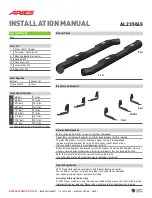 Preview for 1 page of Curt Group Aries AL235045 Installation Manual